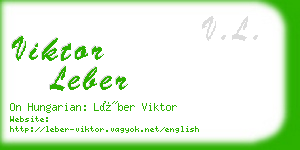viktor leber business card